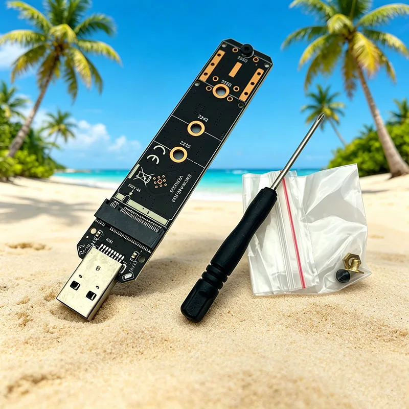 

10Gb USB 3.1 Type-A to NVME M.2 M Key 2280 SSD Adapter Converter Card External SSD RTL9210 Chip For 2230 2242 2260 2280 NVME SSD