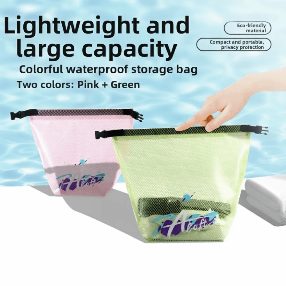 New Transparent Travel Toiletry Bag Drawstring Waterproof Beach Bag Portable PVC Makeup Bag Outdoor