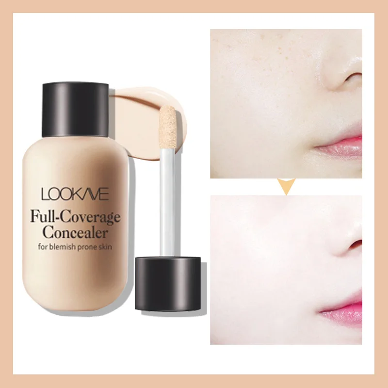 Waterproof Liquid Concealer 3 Colors Matte Full Coverage Acne Scars Dark Circles Foundation Whitening Lasting Makeup Cosmetics