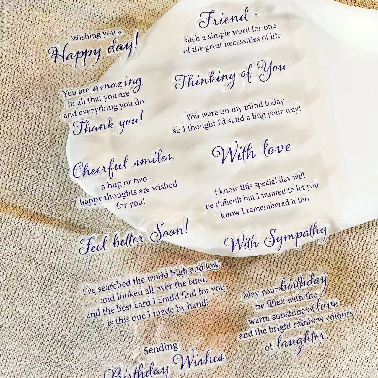 Klare Stempel Kunst Scrapbooking Sentiment Stempel für Junk Journal Hintergrund Dekor Transparentes Silikon DIY Bastelzubehör