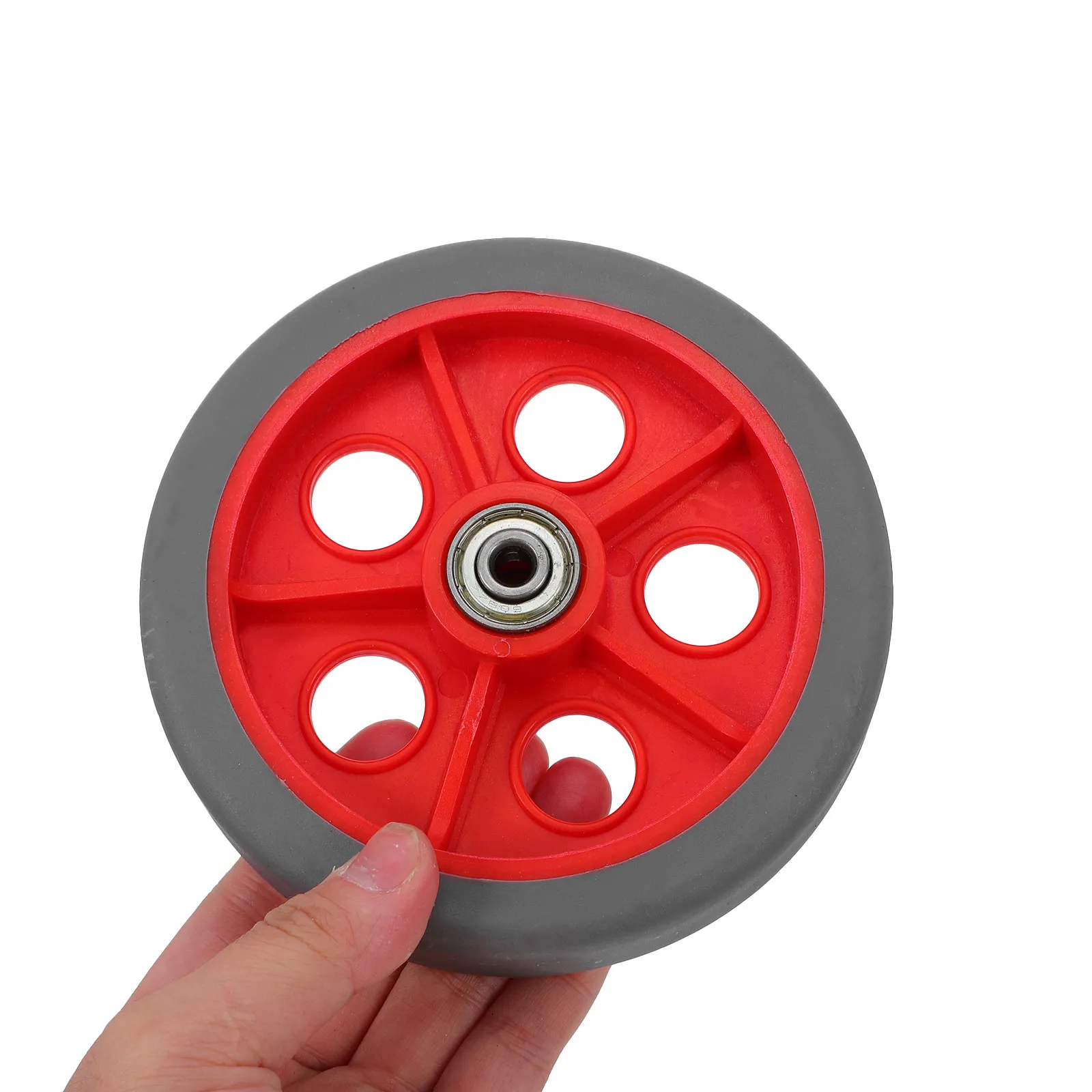 

4Pcs Shopping Cart Wheels Heavy Duty Silent Casters Folding Utility Replacement Wheels for Trolley Cart Grocery and Wagon