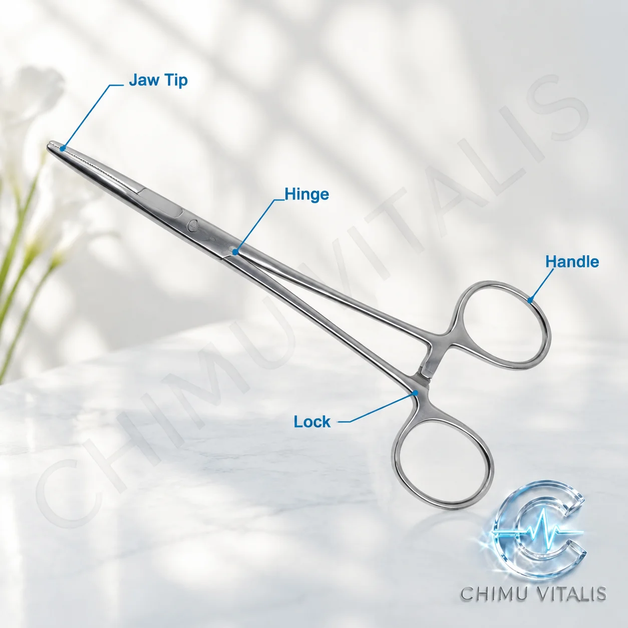 【CHIMU VITALIS】Stainless Steel Instrument Holder with Scissors, Reusable Set