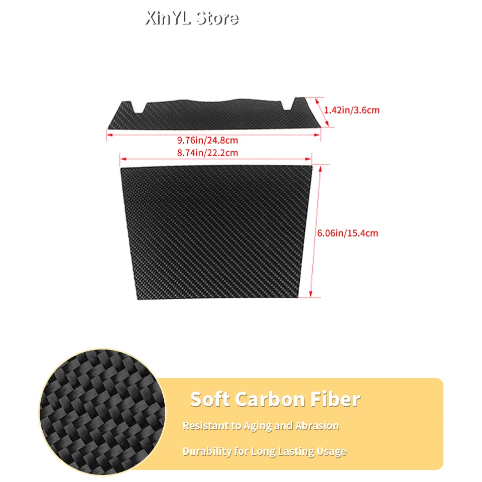 UTV 2PC Rear Panel Carbon Fiber Trim Sticker Cover For Polaris RZR PRO XP Uitimate 2021 Up Accessories