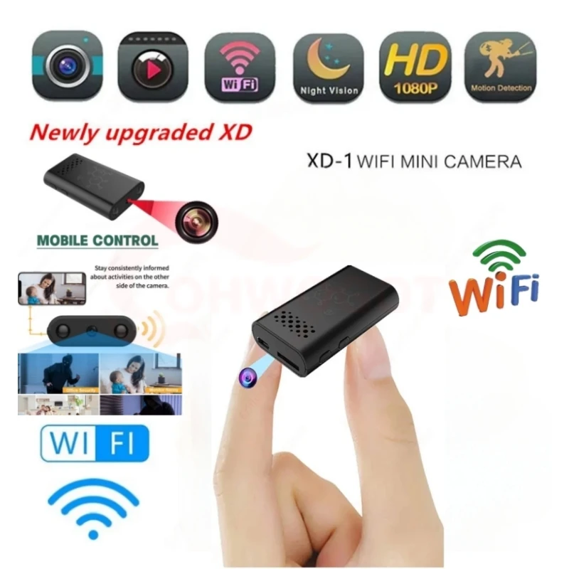 

1080P HD Subminiature Camera Smart Home Security Protection Micro Ip Camcorders IR Night Vision Remote Monitoring Mini Cam Wifi