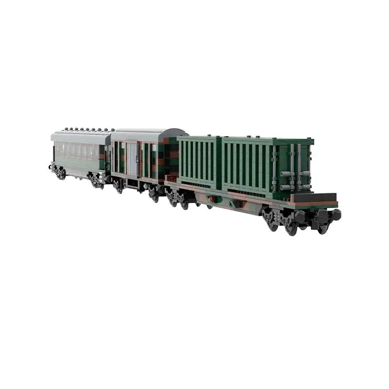 MOC Military Logistic Transport Convoy Building Blocks Set Battle Support Truck Model Tactical Army Scene Adult Gift