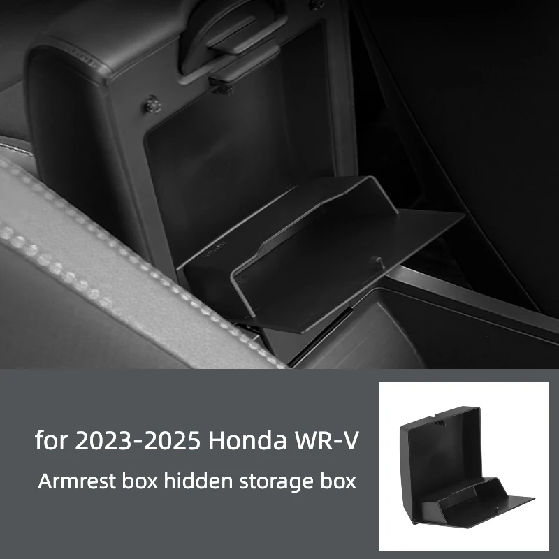 Odpowiedni do Hondy WR-V z lat 2023-2025, schowek w podłokietniku, ukryty schowek, schowek samochodowy do montażu, przegródka do schowka wewnętrznego, schowek do przechowywania.