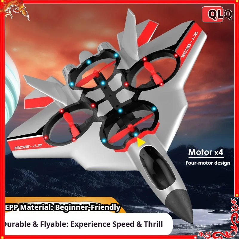 Zhiyang Toys Zy 905 Su57 Remote Control Fighter Airplane Foam Fixed Height Four Rotor Crash Resistant Vertical Takeoff Outdoor