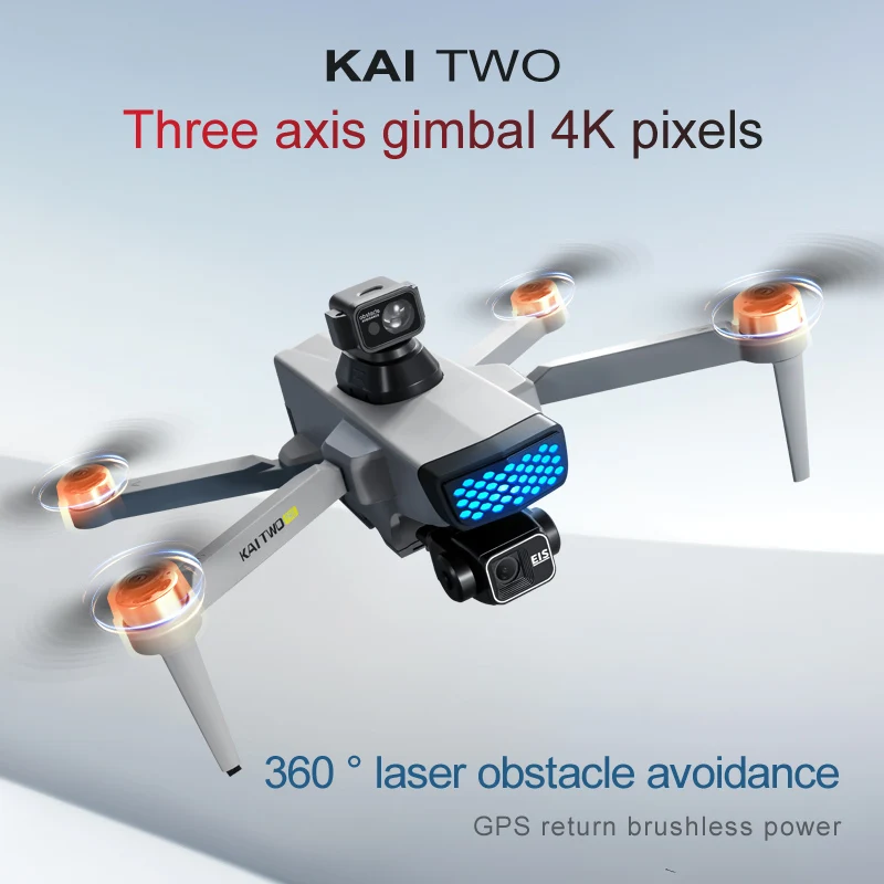 KAITWO Professional Drone 4K HD Aerial Camera 4000W High-Definition Pixels RC aircraft GPS Positioning 360° obstacle avoidance