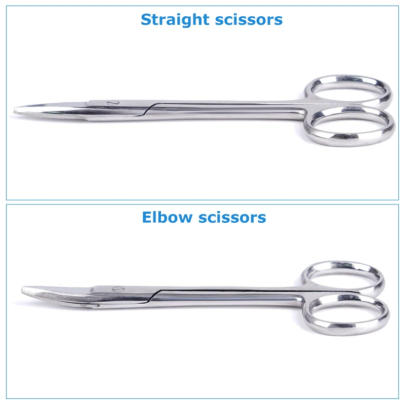 Dental Metal Crown Scissors Stainless Steel Curved/Straight Dentist Wire Cutter Scissor Surgical Ligation Filaments Cutting Tool