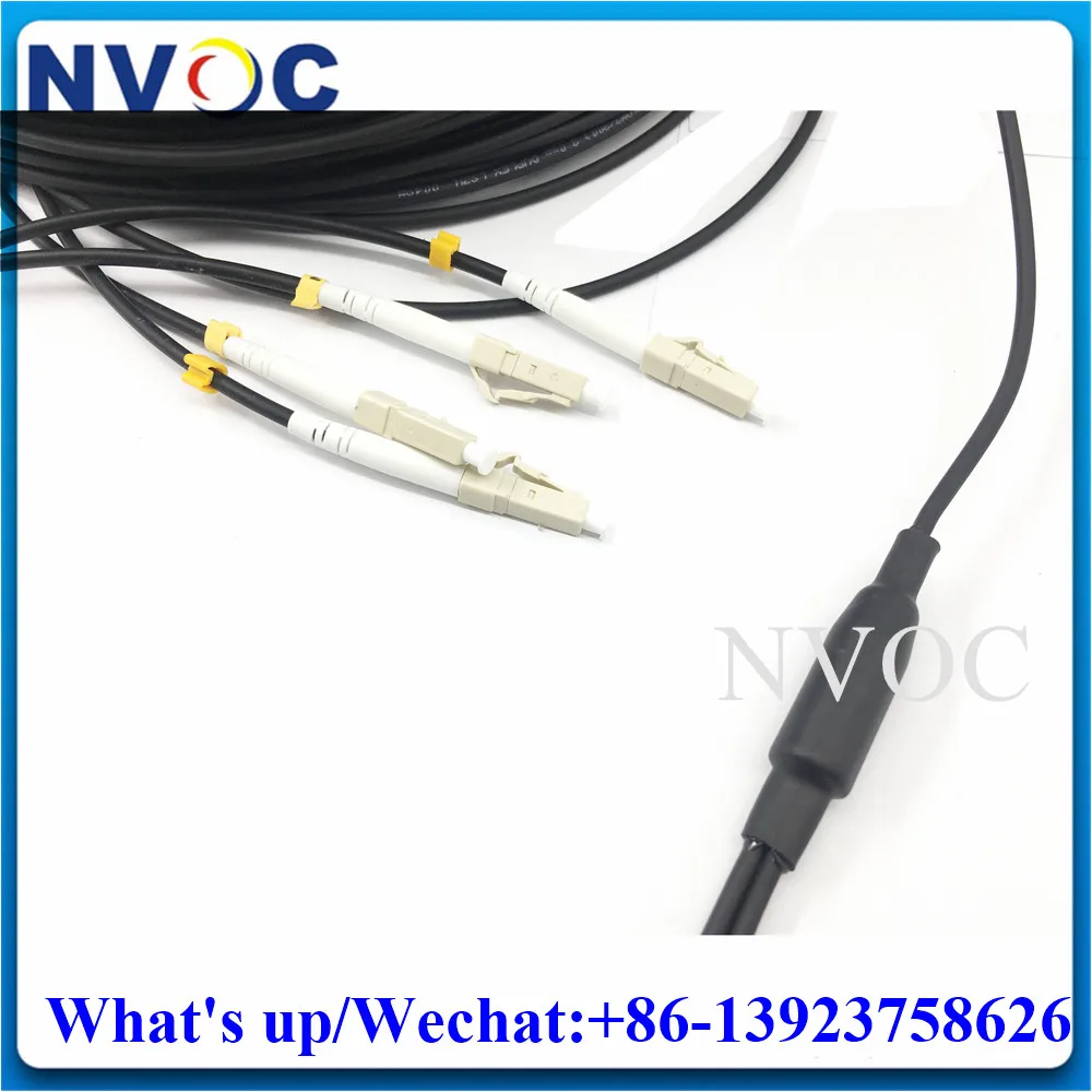 Imagem -03 - Duplex Exterior Lcupc-lc 5mts 30cm de Comprimento da Tomada Preta ao Conector lc 2c mm 50 1255m Lc-lc Metros de Fibra Óptica Cabo de Remendo