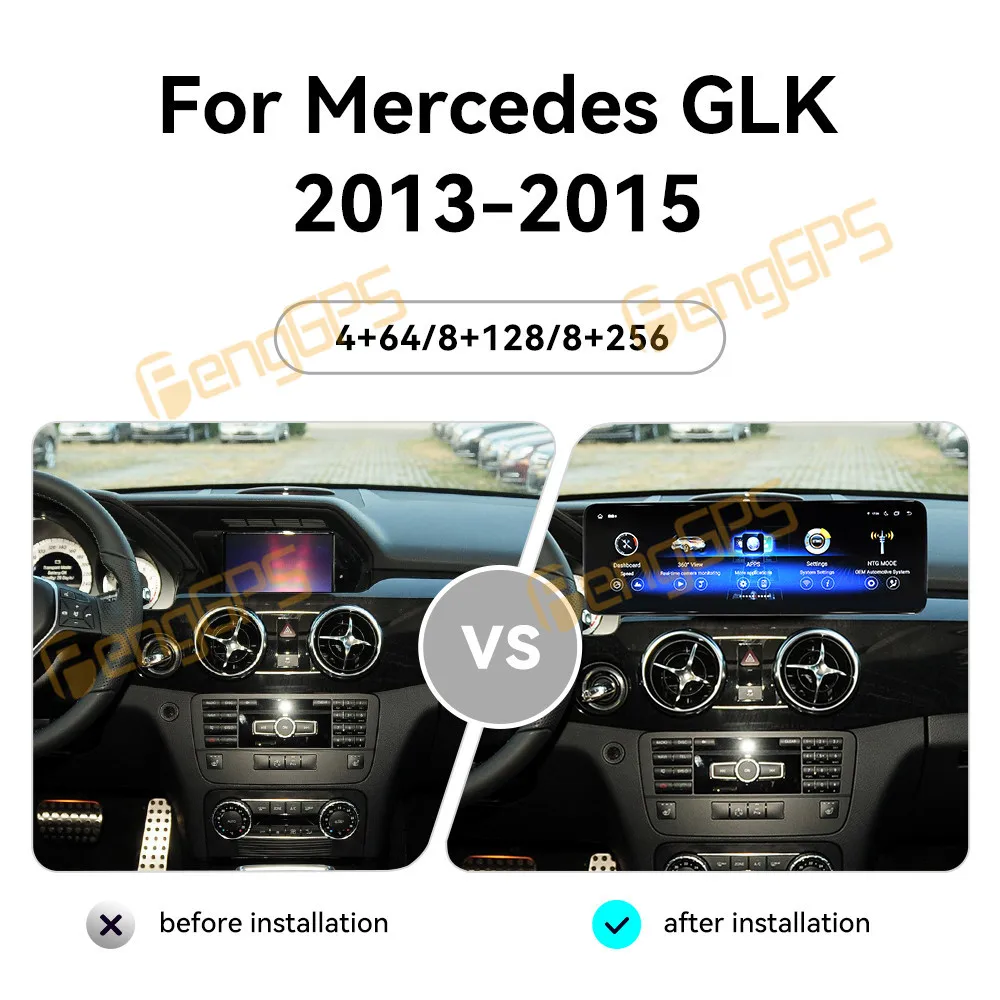 

Android 14 для Mercedes Benz GLK X204 2013-2015 Автомобильный радиоприемник Видео Мультимедийный плеер Сенсорный экран Беспроводная Carplay GPS-навигация