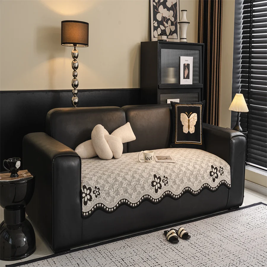 2025 New Style Sofa Cushion Four Seasons Universal Light Luxury Advanced Sense Non-Slip Sofa Cover Cloth Straight Sofa Cushion
