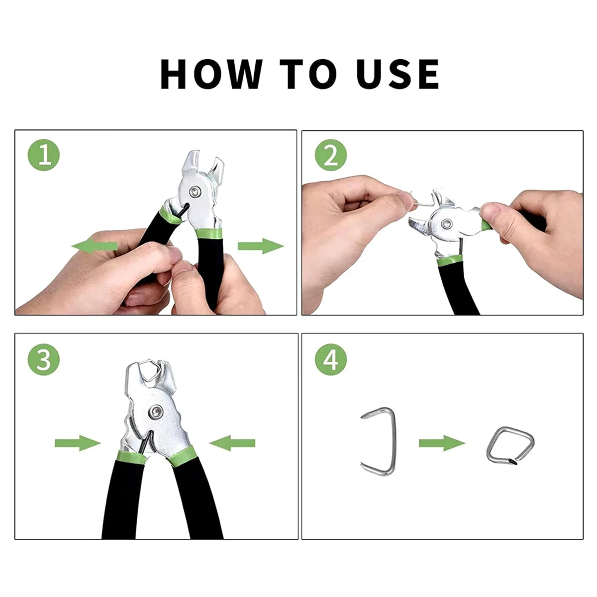 호그 링 플라이어 키트, 아연 도금 강철 호그 링, DIY 공예 및 배깅용 호그 링 플라이어 키트, 270 개, 3 인치, 4 인치, 1 인치, 2 인치, 3 인치, 8 인치
