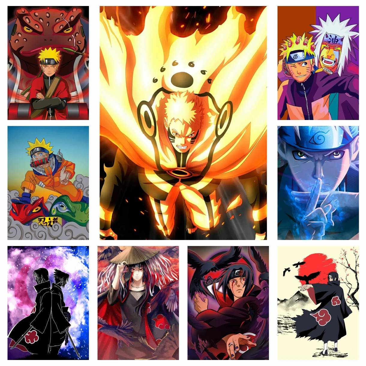 5D DIY Japanese Anime Diamond Art Painting Kit New Naruto Sticker Embroidery Sale Kakashi Children's Gift Cross Stitch Cartoon