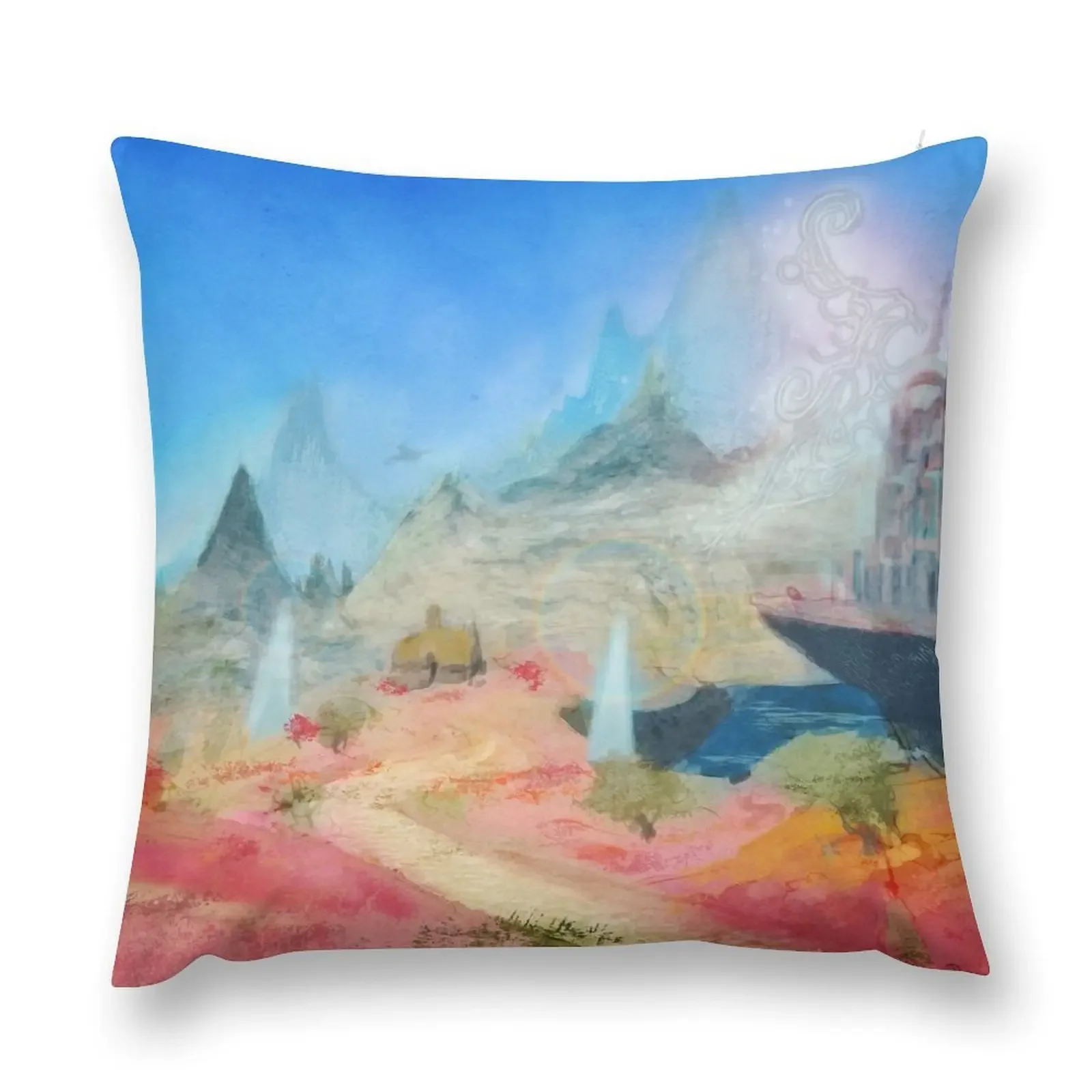 Il Mheg, the Faerie Kingdom Throw Pillow Christmas Pillow luxury decor Embroidered Cushion Cover pillow