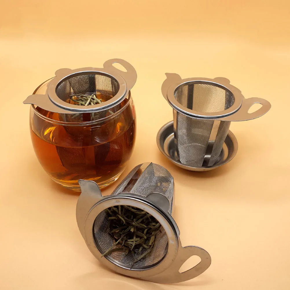 

1 set 1 Set Stainless Steel Strainer Compact Light Household Office Tea Infuser For Loose Tea Residue Filter Steeper Filtering