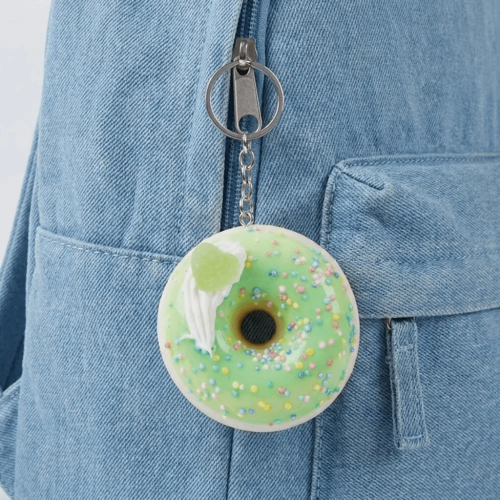 Simulated Food Donut Bread Squeeze Keychain Super Soft Quick Rebound Slow Rebound Keyring Mini Kneading Donut Squishy