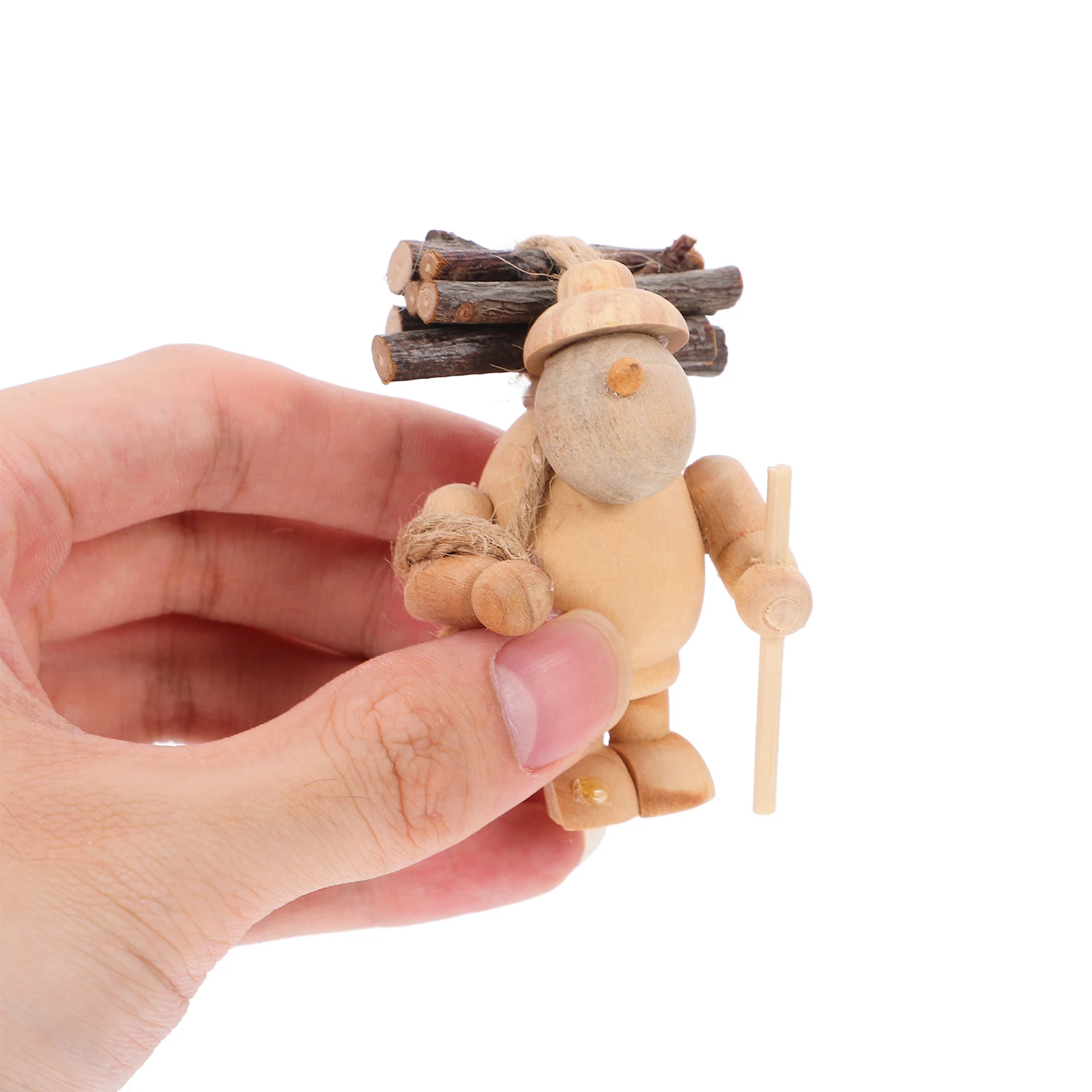 

Mini Wooden Figurine Decor Garden Home Indoor Yard nament Cute Statues Statue for Dollhouse Landscape