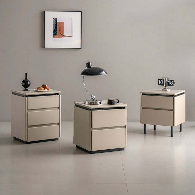 Solid Wood Nightstand Minimalist Drawer Aesthetic Trendy Bedside Table Modern Nordic Comodini Camera Letto Bedroom Furniture
