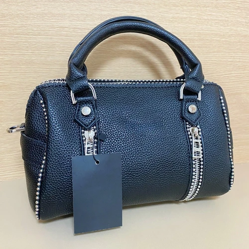 2025 nuevo bolso de hombro de moda para mujer, bolso cruzado Retro con remache negro Zadigent, bolso informal de diseño de lujo para mujer