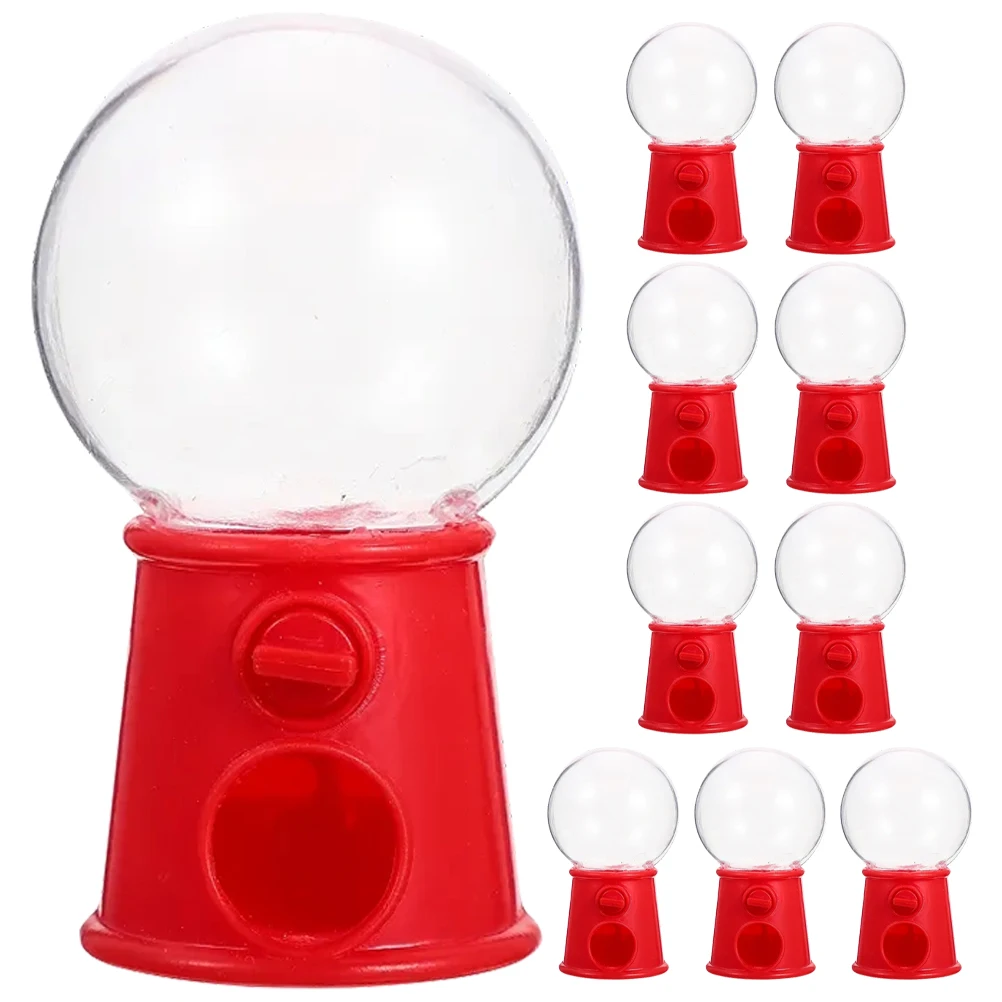 10 قطعة آلة گمبال صغيرة الألوان الزاهية موزع بلاستيكي قابل لإعادة الاستخدام مواد آمنة آلة الحلوى صناديق تغليف الهدايا كعكة