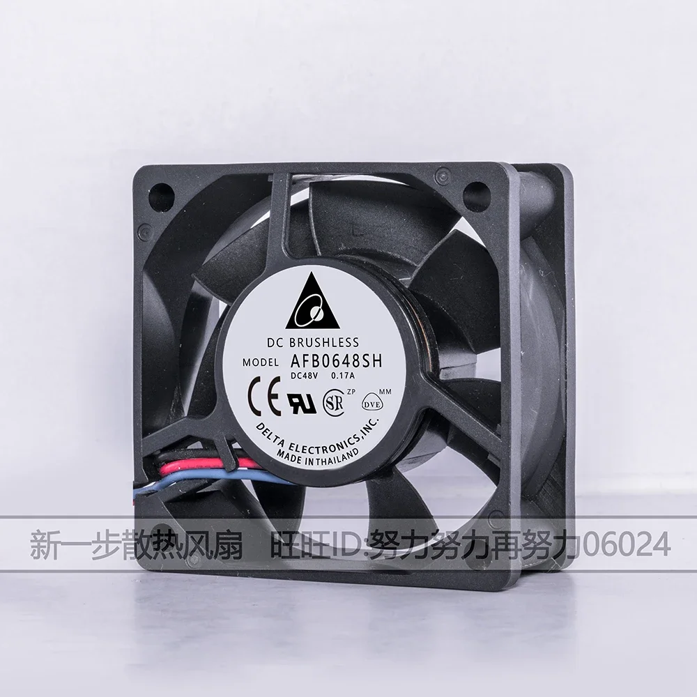 Delta Electronics AFB0648SH S47L Server Cooling Fan DC 48V 0.12A 60x60x25mm 3-Wire