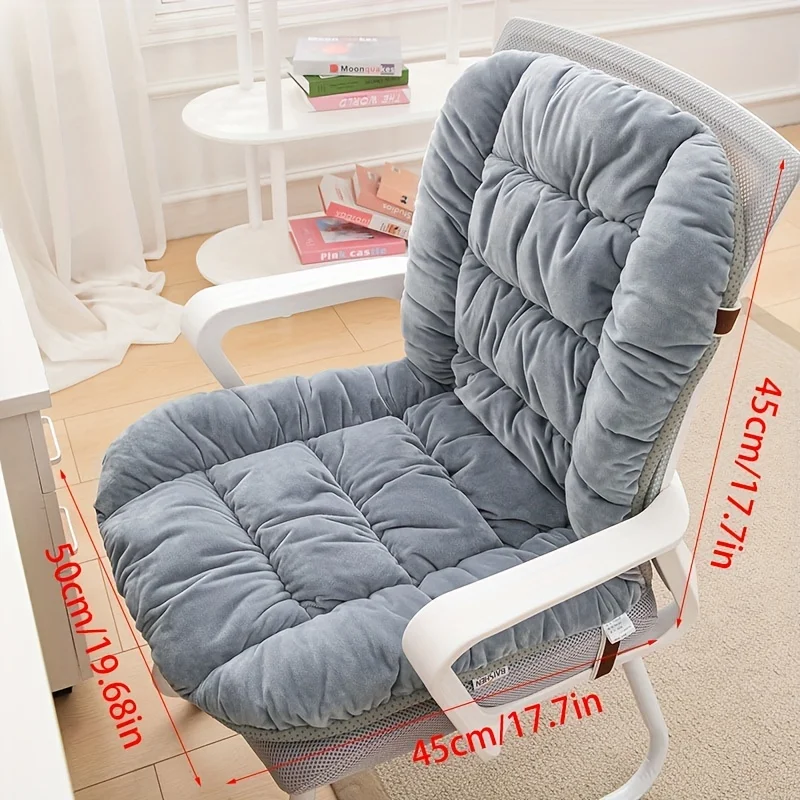 Glam Style Thick Chair Cushion Sofa Comfort Seat Pad with Lumbar Support Backrest for Office Chair Multipurpose Use