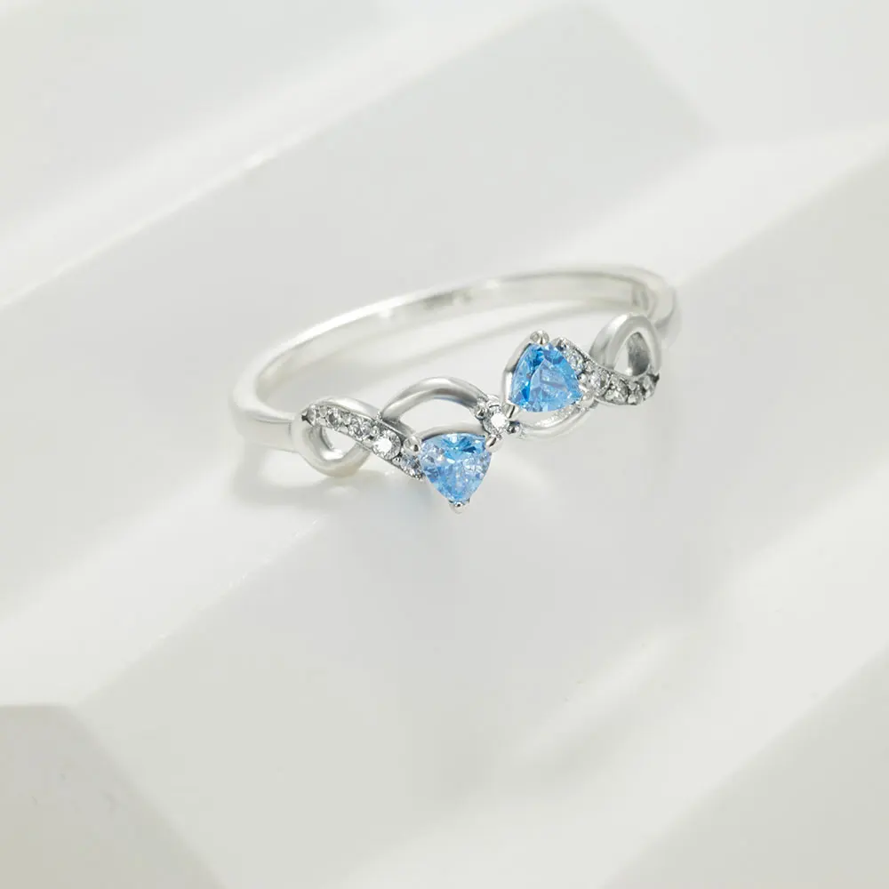 New Original Blue Butterfly Ring S925 Sterling Silver Rings Fashion Elegant Jewelry Romantic Gift For Woman Fine Butterfly Ring