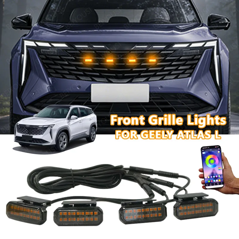 

Beusfirts LED Front Grille Light FOR GEELY ATLAS L Car Daytime Running Light Wheel Eyebrow Lamp For Pickup Offroad 12V