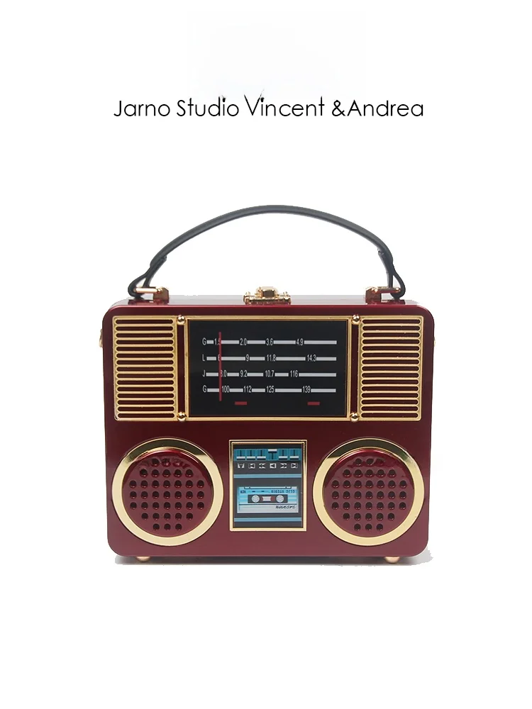 

Creative American Retro Tape Recorder Handbag Women's Crossbody Bag Design Sensation Small Audience Spring Summer New Arrival