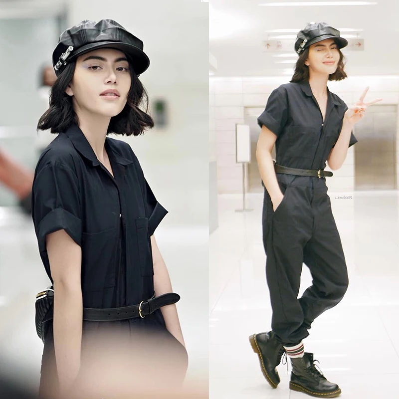 

Повседневная свободная рабочая одежда, комбинезон ort Sve, женские модные весенне-осенние длинные брюки из смеси хлопка и полиэстера с высокой талией