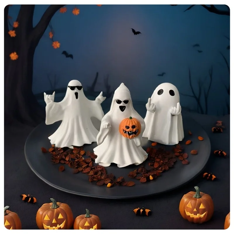 

Хэллоуин Призрак Орнамент Симпатичный Забавный Офисный Стол Домашняя Атмосфера Декор Идеально подходит для Праздничной Вечеринки Исцеление Эстетический Коллекционный