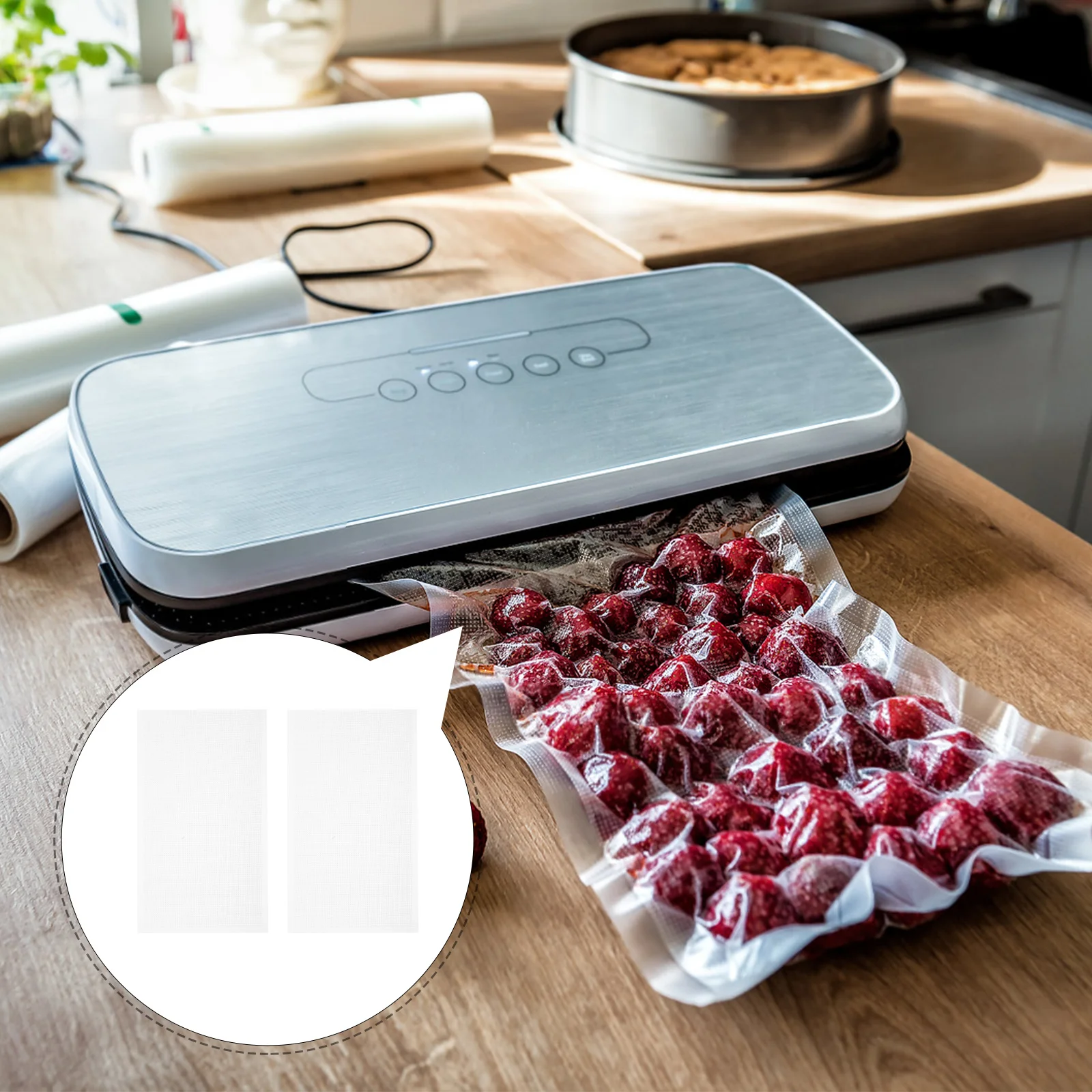 

200Pcs Vacuum Sealer Bags Transparent Thickened Vacuum Food Bags for Freshness Preservation Freezer Freshness Storage Bag