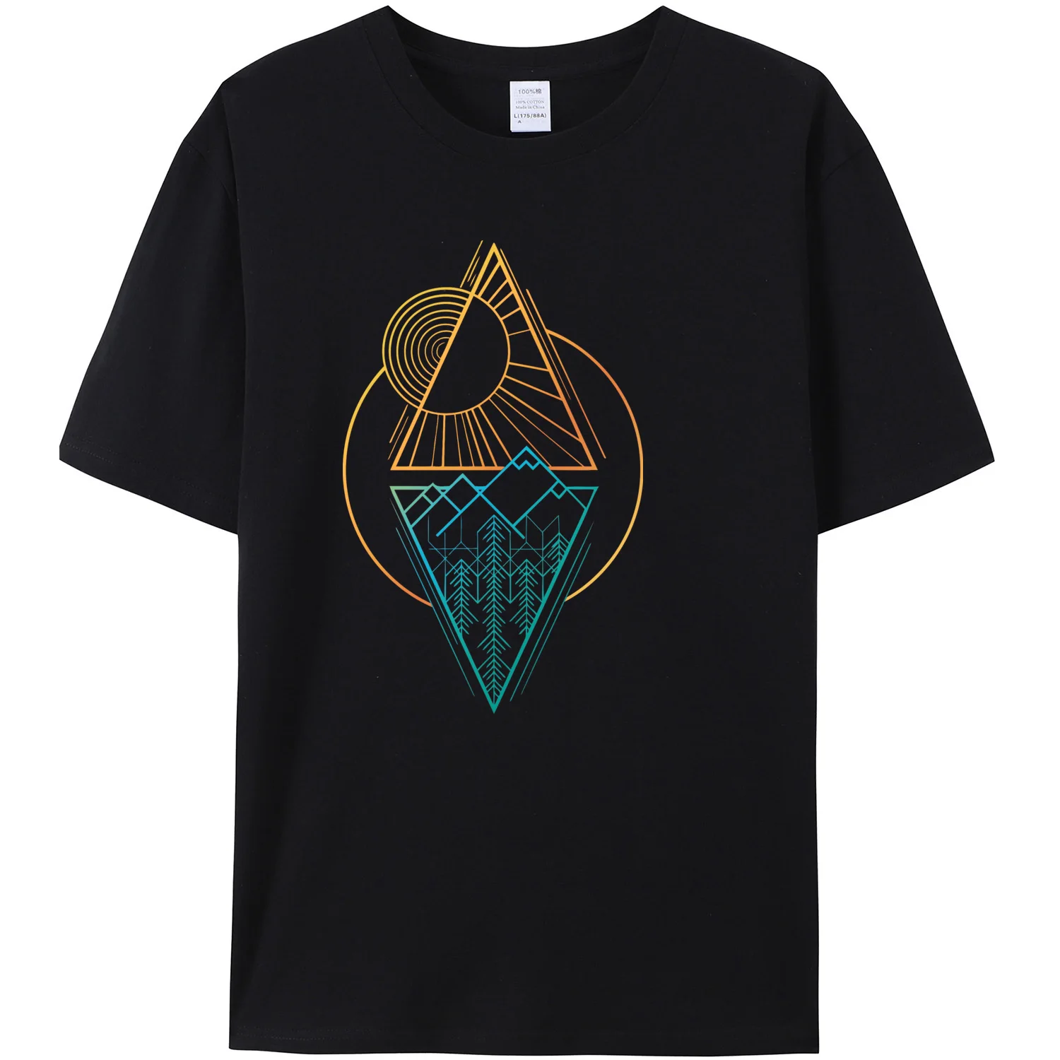 Men's Forest Return to Nature Short-Sleeved Printed Casual T-Shirt 180GMS 100% Cotton Funny Graphic Outdoor Nature T Shirts