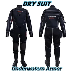 Full dry diving suit 5mm one-piece wear-resistant chloroprene rubber dry suit, municipal salvage and rescue clothing, cold and w