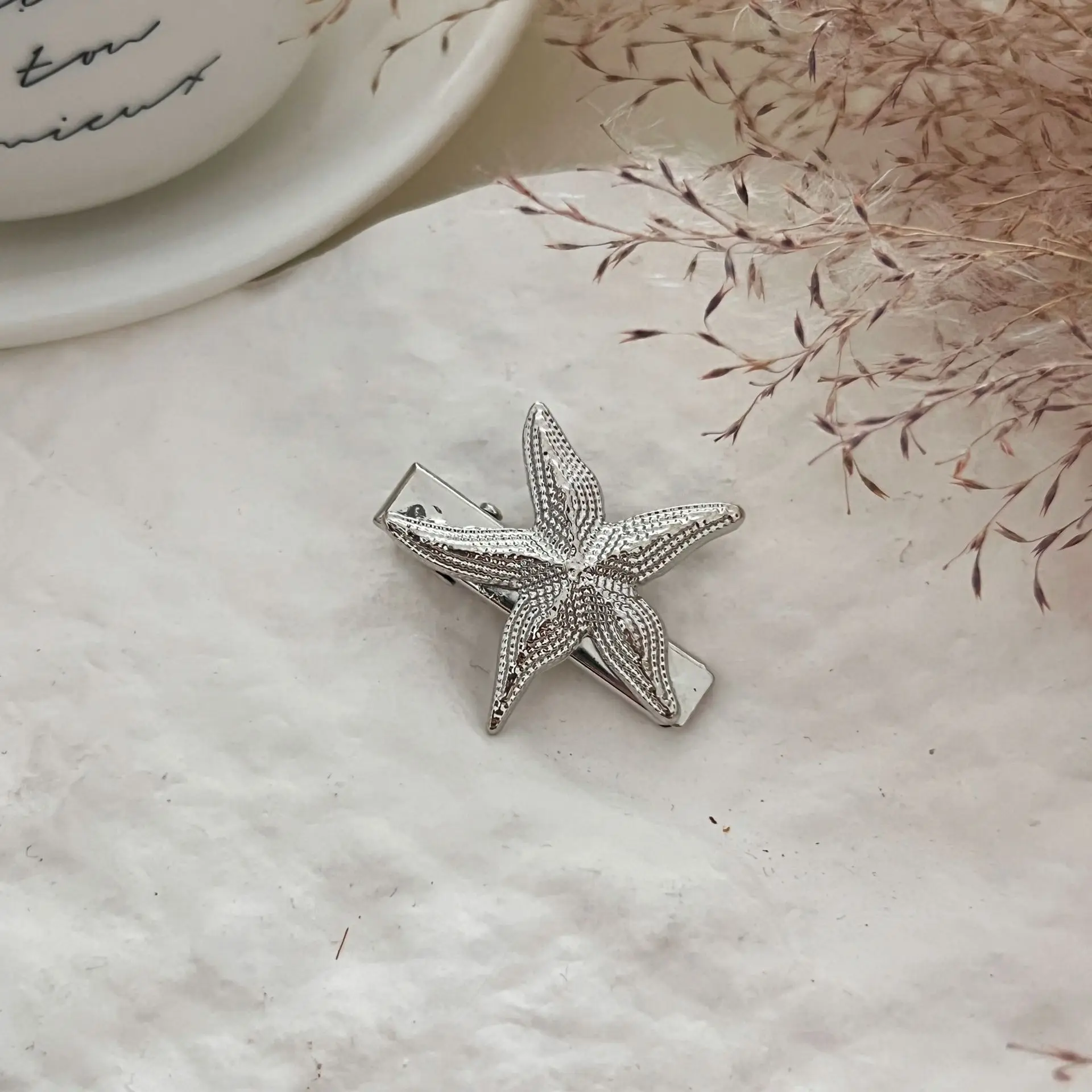 DIEZI One pieces Ocean style headwear Hair Clips Gold Silver Color Scallop Starfish Barrettes Hairpin For Women Girls Daily