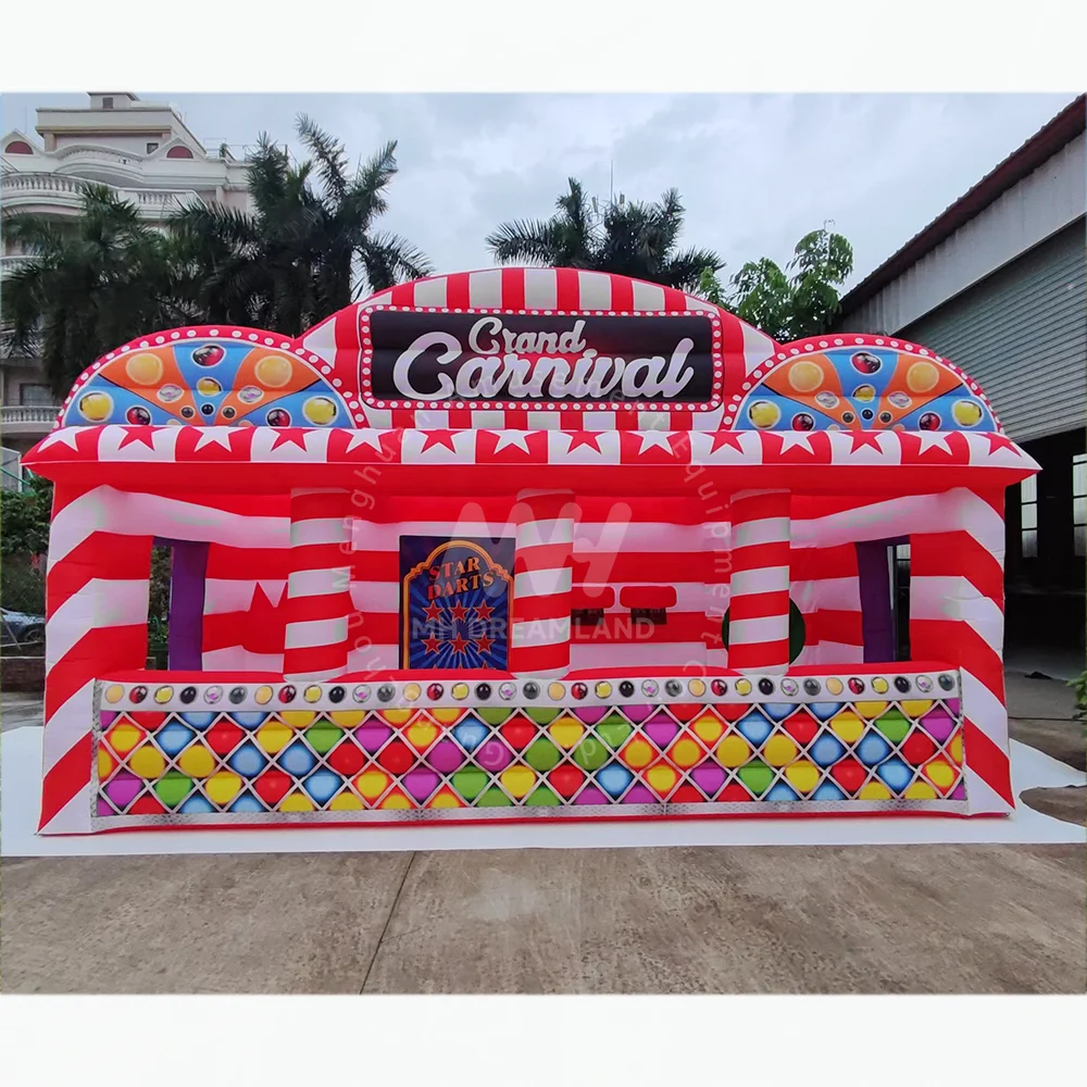 

Carnival Kiosk Inflate Tent Outdoor PVC Festival Stand With Blower For Kids And Adults Festive Decoration