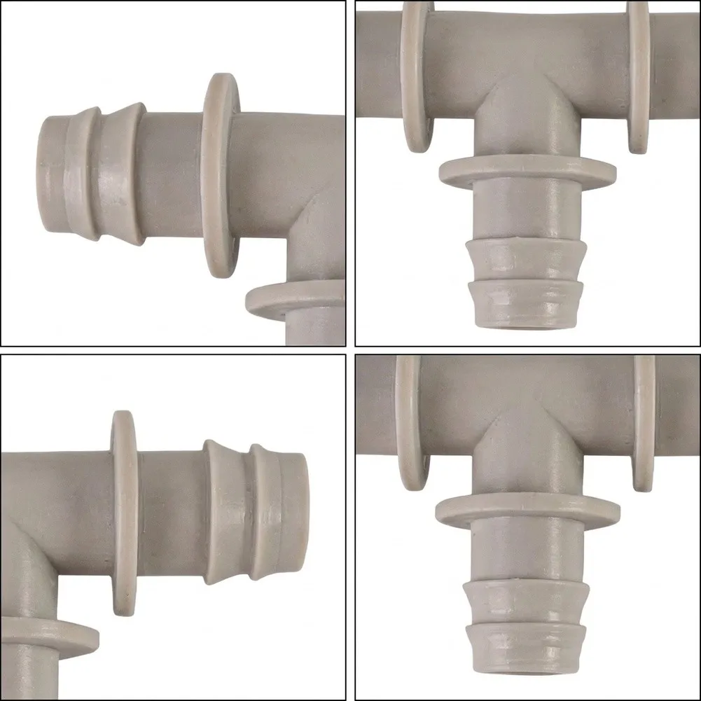 White 15mm AC Drain Tee Connector 3 Way For Splitter For Air Conditioner Condensate Hose HVAC Drainage Fitting Adapter 66x44mm