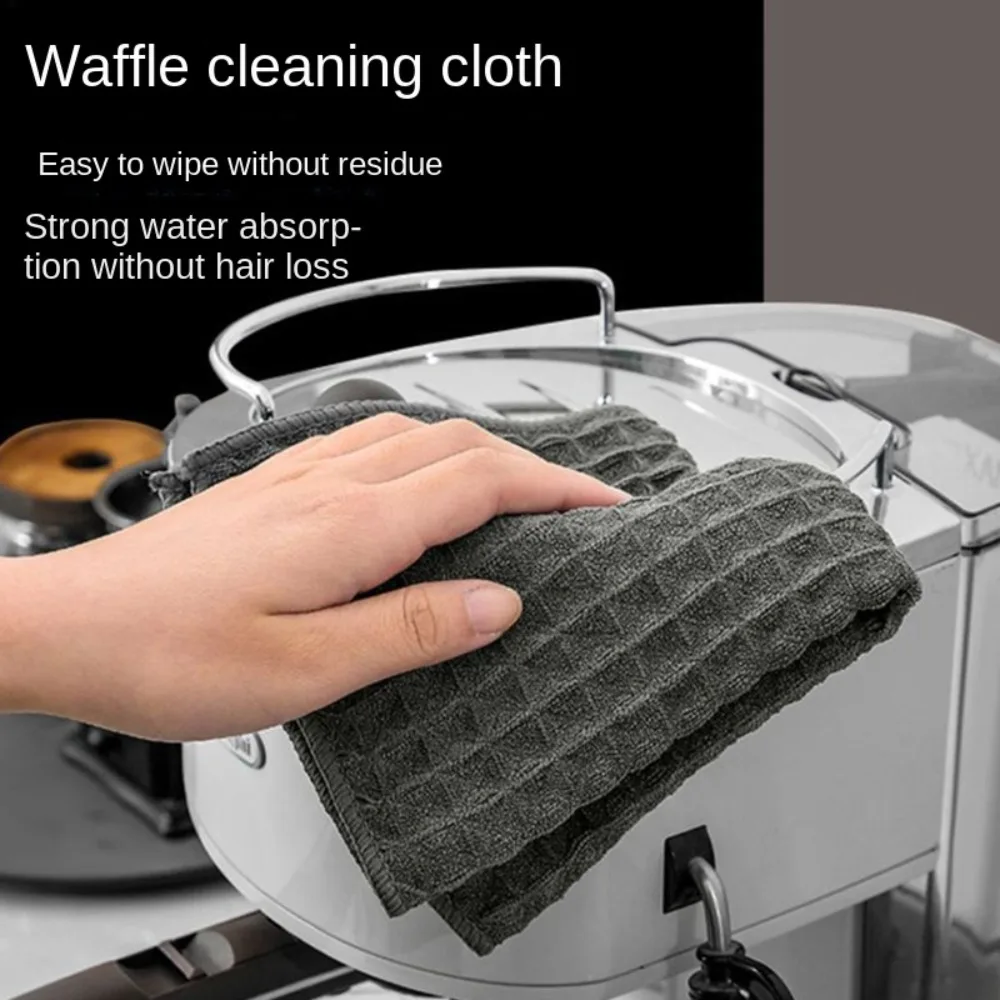 Cotton Waffle Table Napkins Portable Weave Microfiber Dishwashing Dish Absorbent Scouring Pad Kitchen Cleaning