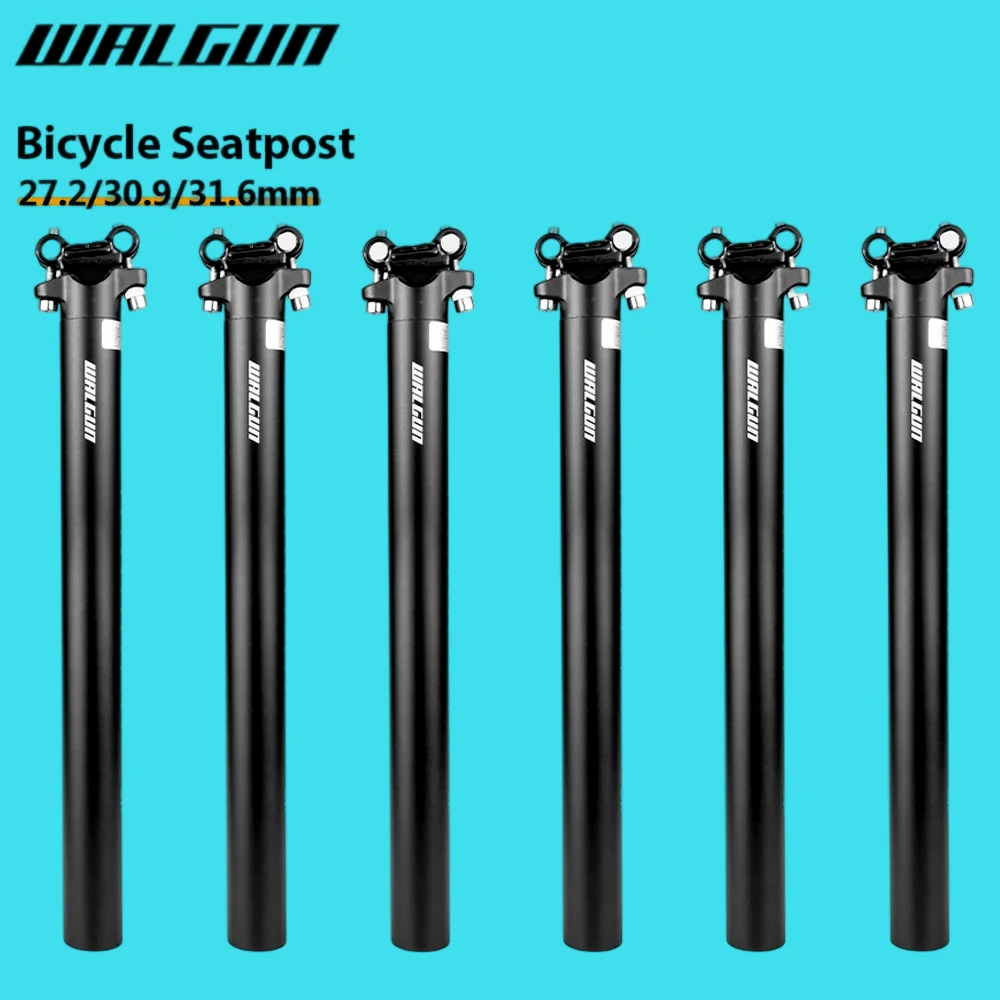 

Bike Seat Post Adjustable MTB Road Aluminum Seatpost 27.2/30.8/31.6mm×350mm Ultralight One-piece Straight Seat Tube Bike Parts