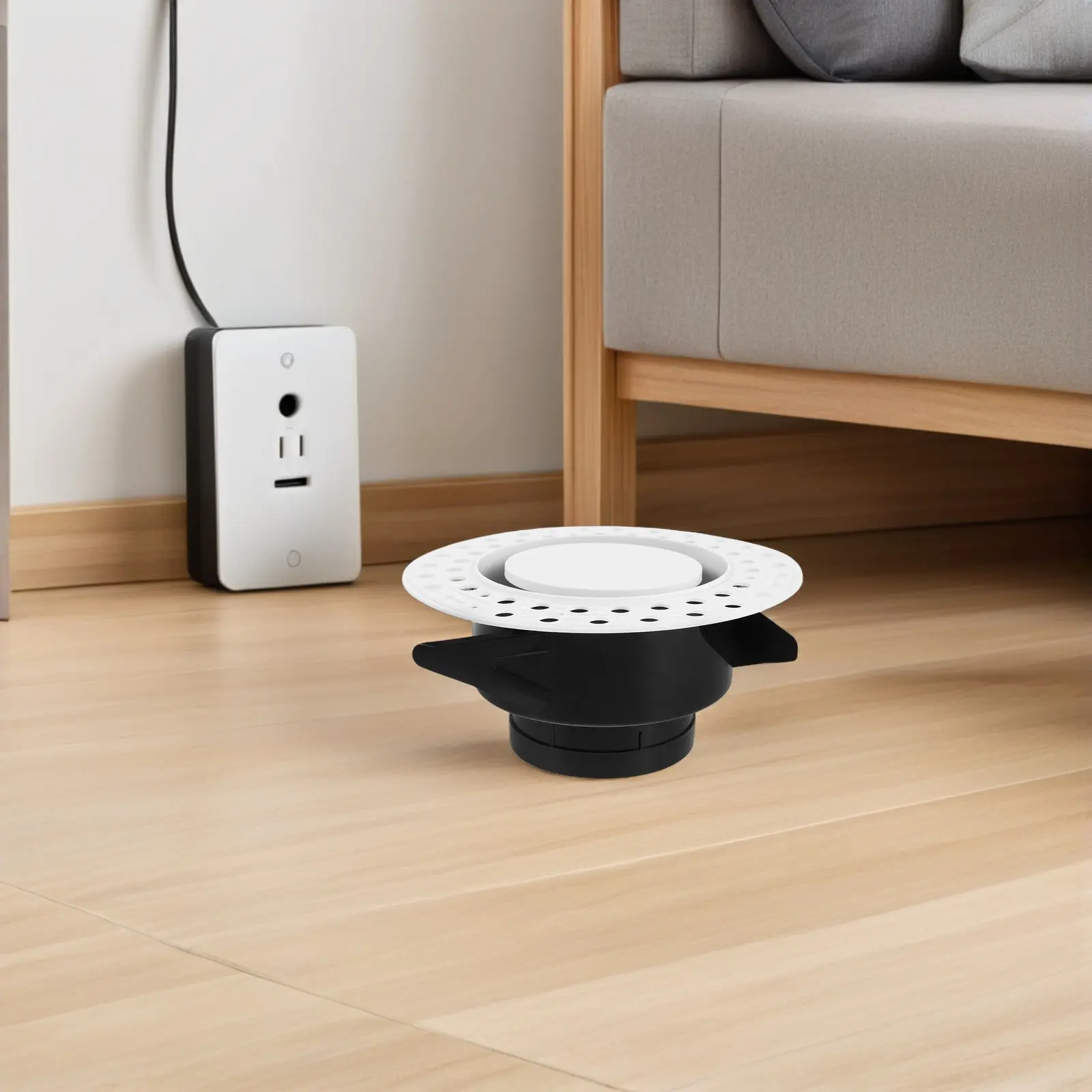 Round Ceiling Air Conditioner Outlet Vent Flush Mount Adjustable ABS Diffuser Central Ac Vent Cover for Home Office Hvac