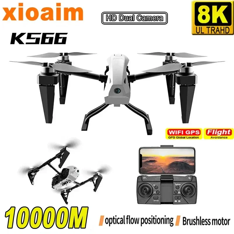 

For xiaomi KS66 Drone Professional 8K HD Dual Camera Brushless Obstacle Avoidance Optical Flow Position Aerial Photography Toy