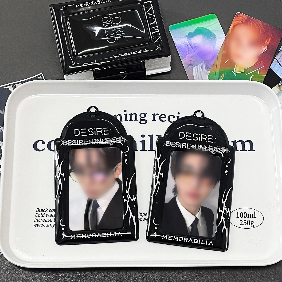 حامل بطاقات الصور الفوتوغرافية باللون الأسود، غلاف بطاقة الصور لألبوم K-Pop En الجديد، E-Nhypen Comback، مادة البولي يوريثان، لعرض بطاقات الصور الفوتوغرافية لألبوم Idol مقاس 33.5 بوصة، بطاقة Polaroid Photocard