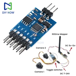 Commutateur vidéo à 3 canaux pour drones multicoptères, unité de commutation vidéo à 3 voies, émetteur et caméra FPV 5.8G