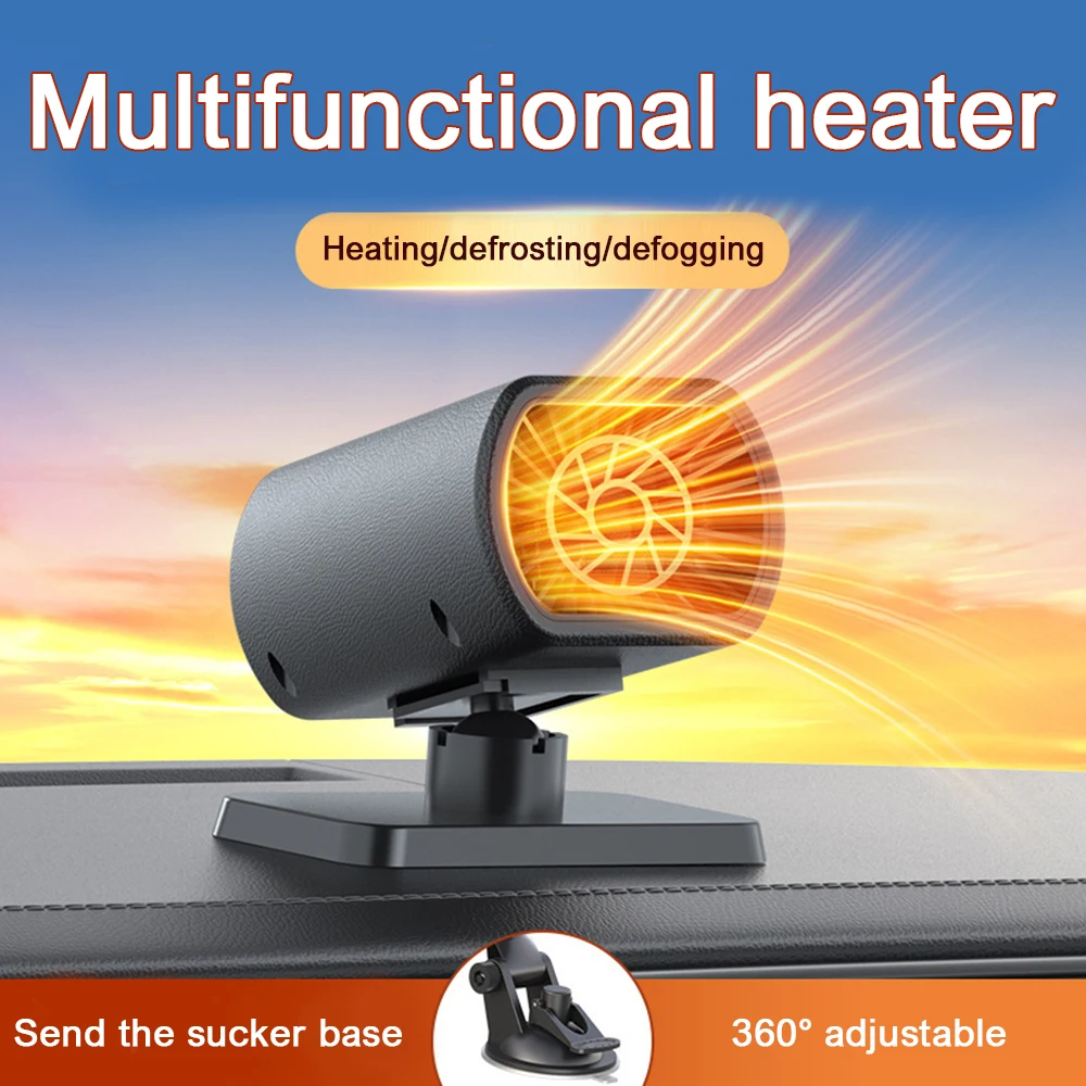 

Car Heater Portable Car Defrost Defogger 12V Auto Windscreen Defogger Fast Heating Auto Windshield Dryer 360 Degree Adjustment