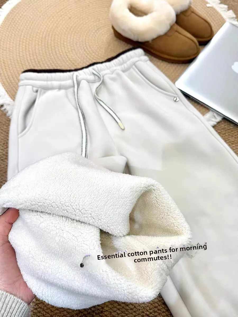 

Женские зимние широкие брюки STUDIO Early Eight Commute из утолщенной шерсти альпаки и хлопка, с высокой талией, свободного кроя