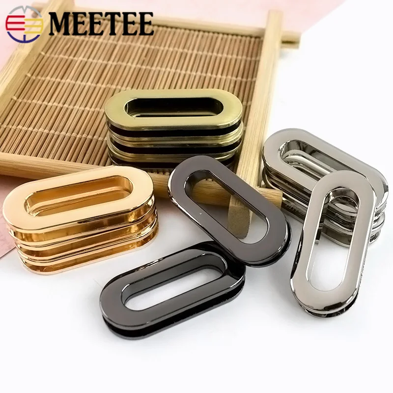 

5Pcs 18-38mm Metal Eyelets Screw Buckles Oval Grommet Clasp for Bags Strap Shoes Ring Luggage Connect Loops Hardware Accessories
