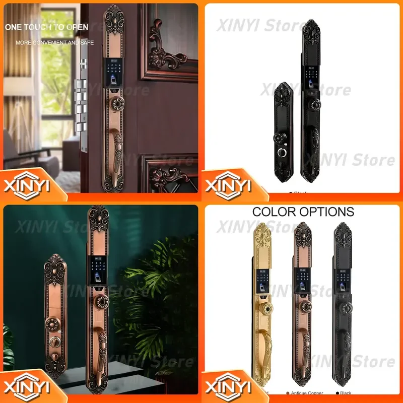 Digital Smart Door Lock with Fingerprint NFC Biometric Authentication for Tuya WiFi Keyless Metal Lock