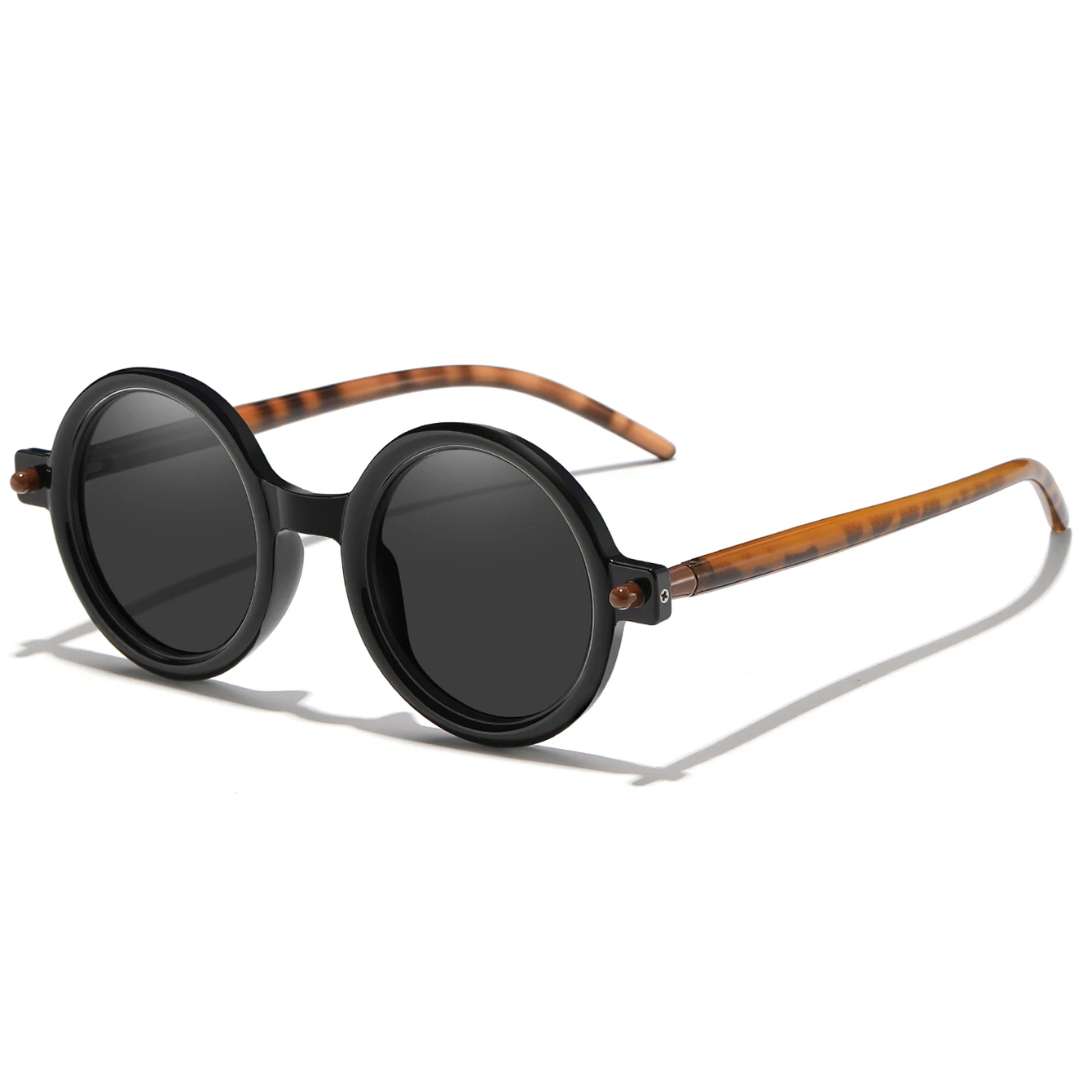 Runde Retro-Sonnenbrille für Herren und Damen, tägliches Outfit, Einkaufen, Wandern, Reisen, Vollrahmen-UV400-Brille