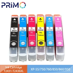 Cartucho de tinta T2431-T2436 T2431 24XL, para Epson Expression XP55, XP750, XP760, XP850, XP860, XP950, XP960, XP970, XP-55, XP-750